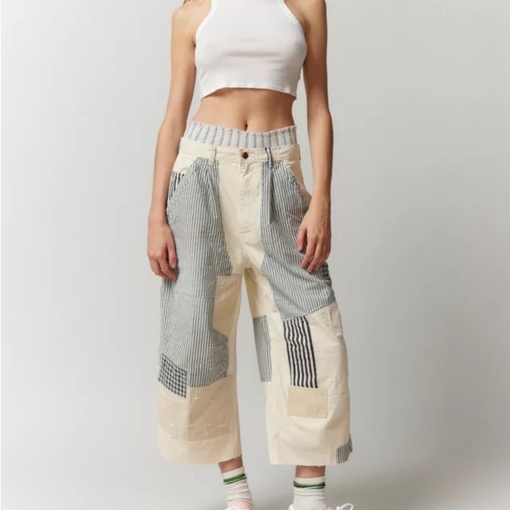 In search of! BDG Meg Patchwork Cropped Carpenter Pant